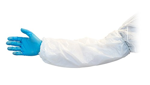 Safety Zone DSWP-18-1 Sleeve, 18" Size, Polyethylene, White (Pack of 1000)