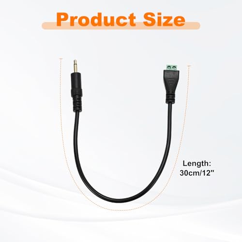 Cable de audio mono Jack 3.5mm a terminal AV 2 pines, pack de 4 miniatura 2