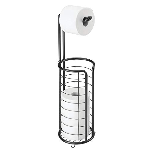 Mdesign Modern Metal Freestanding Toilet Paper Roll Holder Stand And Dispenser With Storage For 3 Rolls Of Reserve Buy Online In Aruba At Desertcart Productid 61701335