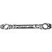 AGS Ratcheting Flare Nut Brake Line Wrench, SAE, Double Flex, 9/16 - For Brake, Fuel, Tranmission Lines, & Cables