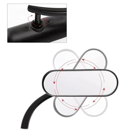 Espejo retrovisor de motocicleta con cristal antirreflejos para Softail y Dyna 1982-2020 5