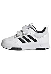 adidas Tensaur Hook And Loop Shoes, Sneaker Unisex - Bimbi 0-24, Cloud White Black Core Black, 24 EU