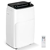HOMFME 12000BTU/14000BTU Air Conditioning Unit, 5 in 1 Portable Air Conditioner, Cooling Fan, Dehumidifier with 3 Speeds, Digital Display, Remote Control, 24H Timer, Window Venting Kit (14000BTU)