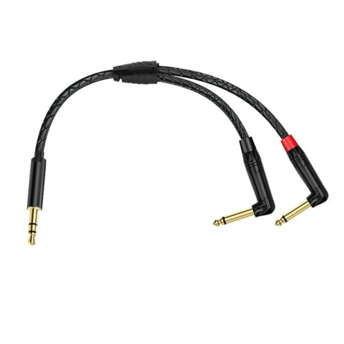 Cable adaptador 3.5mm macho a 2x6.35mm macho Y splitter 3 m miniatura 6