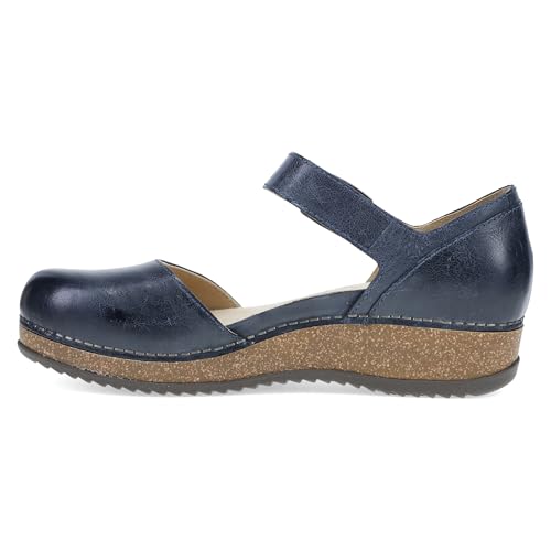 Image of Dansko Mae Mary Jane for Women - Dual-Density Cork /EVA Midsole and Lightweight Rubber Outsole Provide Durable and Comfortable Ride on Patented Stapled Construction