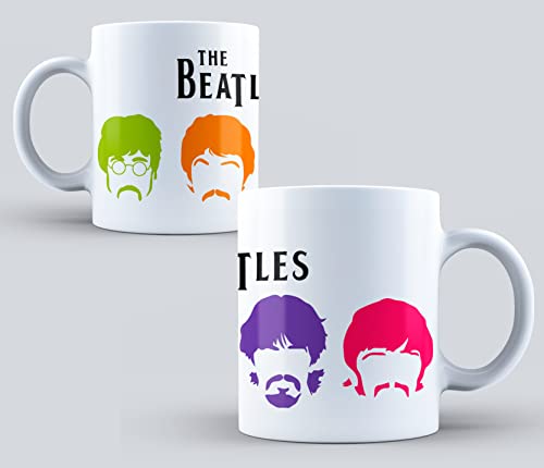 Tasse en céramique The Beatles. Cadeau original. - Les Beatles, Paul McCartney, John Lennon, RIngo Starr, George Harrison Tasse en céramique The Beatles. Cadeau original.