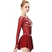 Kmeruoys Ice Skating Clothing for Girl Women Made to Order Competition Dress Performance Costume (Color : Red, Size : 140CM)