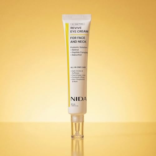 NIDA Revive Eye Cream For Face And Neck | Probiotics Lystate Solution, Retinal, Peptide Complex, Bakuchiol | Wrinkles, Fine Lines, Cell Turnover, Firm Skin Texture, Radiant Skin | 1.35 fl. oz., 40ml — view 7