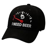 Cappellino da baseball ricamato “I Need Beer” – Unisex (Nero,Taglia unica)