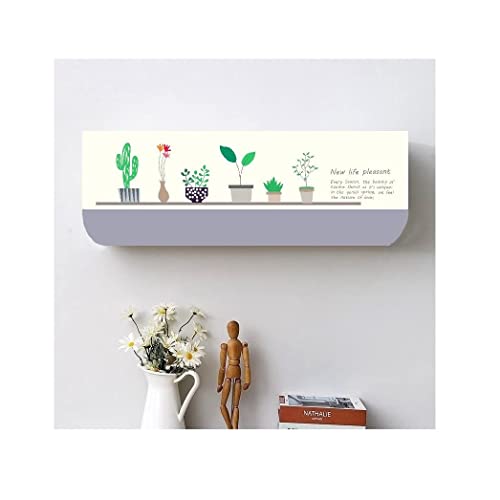 Image of DARSHANAM WORLD Beatiful Designer Ac Cover |Cutest Printed Air Conditioning Dust Cover For Indoor & All Type AC Split Covers |Colorfull Folding Designer Ac Cover (Green Plant Flower 1.5 Ton)