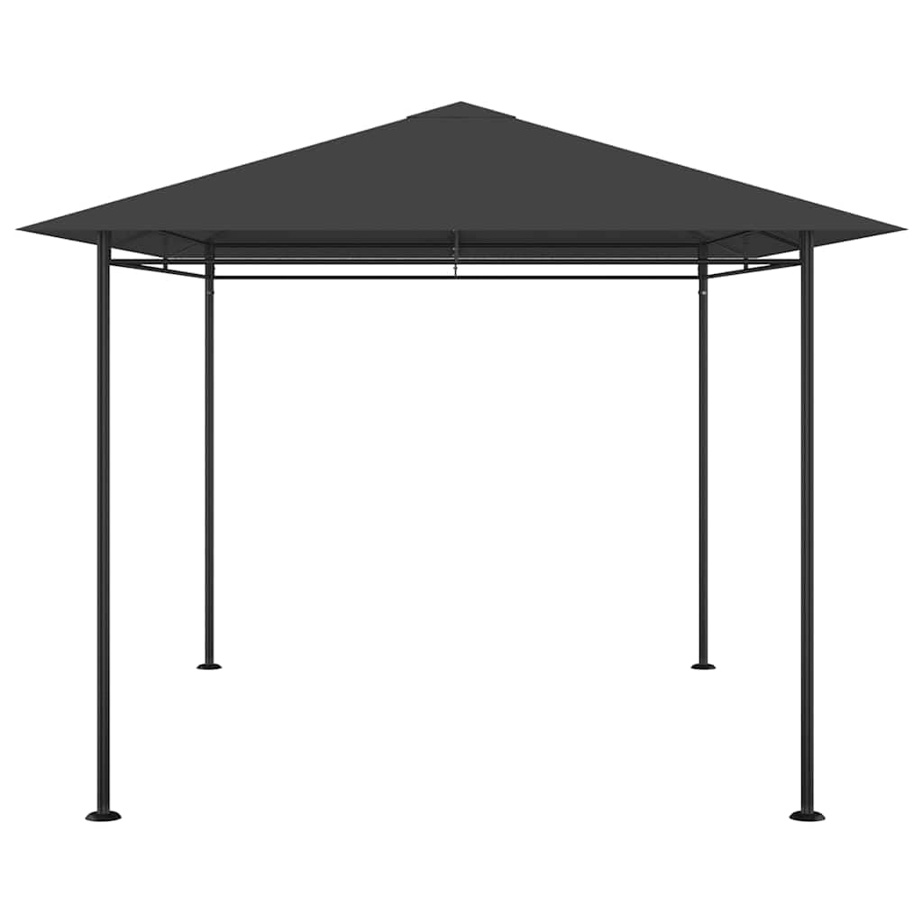 Pawilon ogrodowy, antracytowy, 384 x 281 x 270 cm, konstrukcja stalowa 180 g/m², pawilon składany na taras, balkon, kemping, imprezę, imprezę w ogrodzie, na imprezę i grillowanie