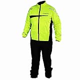 Mono divisible Forbikes 50-0121S Traje Protector de Agua Regulable Divisible ventilado 10,000 mm Amarillo Fluo/Negro, Talla S