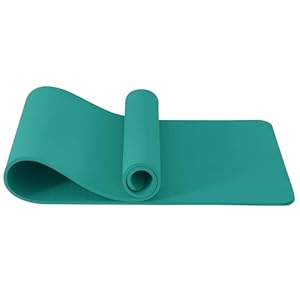 Good Nite Yoga Mat Exercise Mats Workout Pilates Fitness Mat for Women Men Non-Slip Thick 10mm High Density Gymnastics Mats with Carry Strap Tpe 183 x 61 x 1cm