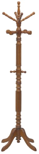 ????(Fujiboeki) Fuji Boeki 46081 Hanger Rack, Italian Coat Hanger, Width 17.9 x Depth 17.9 x Height 74.0 inches (45.5 x 45.5 x 188.5 cm), Brown, Natural Wood, Top Rotation, No Tools Required