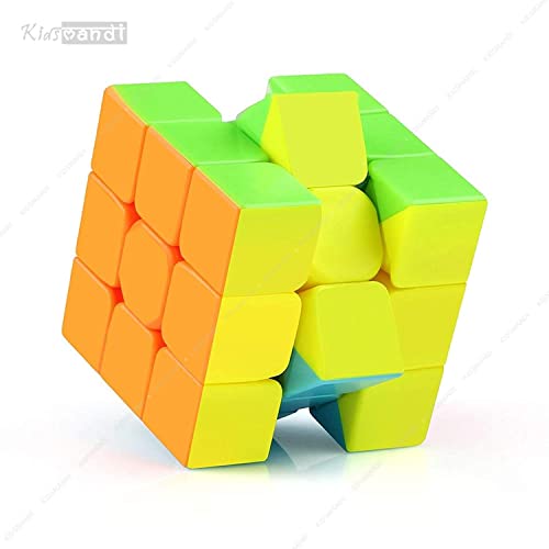 Image of Kids Mandi 3x3 Cube Stickerless Magic Cube Puzzle | Speed Cube Brainteaser| Stressbuster, Anti-Anxiety, Fidget Game for Kids and Adults