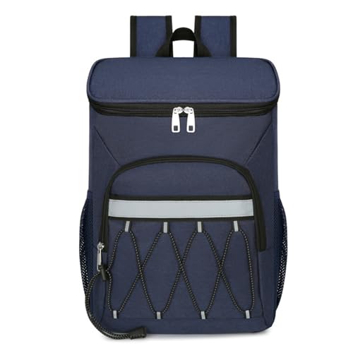 Mochila Térmica 30L em Oxford Premium, Bolsa Cooler Isotérmica Anti-derrapante com Alça Ergonômica e Refletivo, Ideal para Piqueniques, Praia e Viagens (Azul)