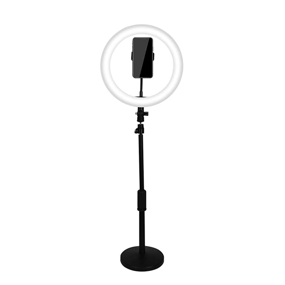 Aro de luz para teletrabajo y streamings con tripode de altura ajustable y luz regulable