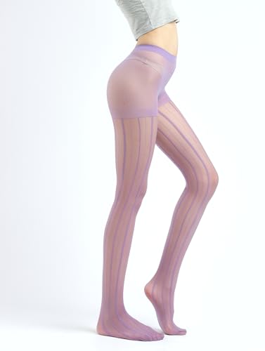Image of Sahabowi Women Tights, Female Sheer High Waist Pantyhose, Vintage Control Top Stockings