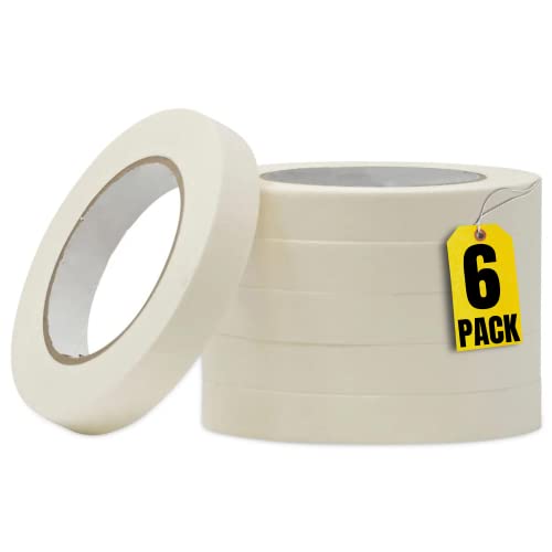 Ruban de masquage de 1,9 cm x 55,7 m pour masquer vos surfaces, lot de 6 rouleaux