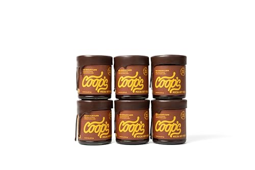 Coop's Mocha Hot Fudge Sauce 10.6 OZ (Pack of 6) - All Natural Cold Brew Mocha Hot Fudge Gluten Free Toppings
