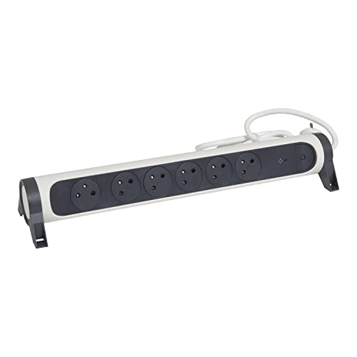 Multiprise 6 prises Legrand rotative pour brancher de gros adaptateurs
