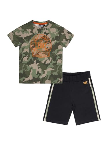 Camiseta y pantalón corto LEONE 1947 para niños ideal para jugar en el parque este verano