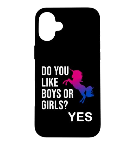 Do You Like Boys or Girls LGBT Bisexual Bi Gay Pride Unicorn �X�}�z�P�[�X iPhone 16 Plus �p