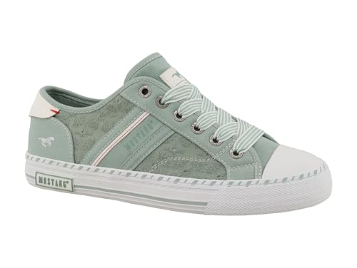 MUSTANG Baskets basses pour femme, Turquoise 00259, 41 EU