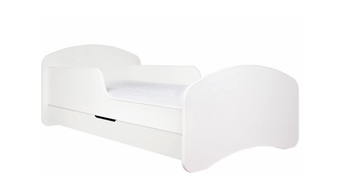 Générique BDW Lit Pour Enfant Avec Matelas Et Tiroir De Lit – 140/160/180/190 Motifs Différents Pour Garçon Blanc (Bateau, 180 X 90