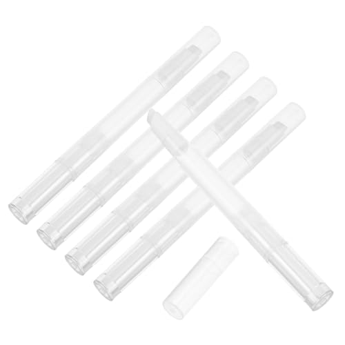 FRCOLOR 5Piezas Bolígrafos Vacíos Cosméticos de Transparentes y Portátiles Aplicadores de Base de Maquillaje y Labial Limpiar