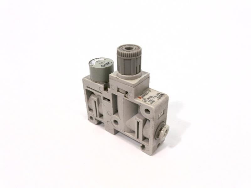 SMC ARM5SB-06-A1 0.35MPA Setting, 4MM Push Tube Fitting, ARM5S Series, Compact Manifold Regulator, DIN Rail Mount, Single Unit Type, W/Gauge