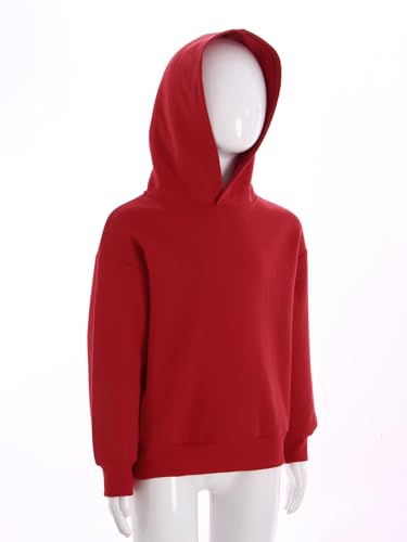 Unisex Kids Boys Girls Solid Color Casual Classic Hoodies Sweatshirt Long Sleeve Athletic Sports T-Shirts4