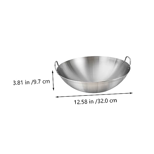 Wok de Acero Inoxidable con Doble Asa para Cocina miniatura 5