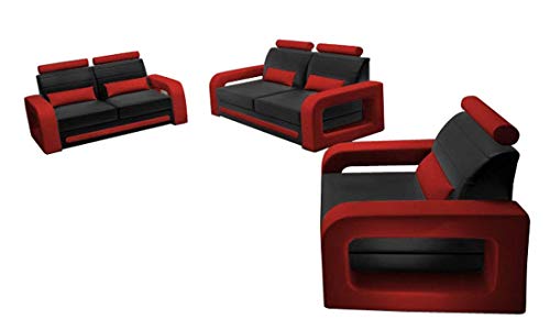 Preisvergleich Produktbild JVmoebel LEDERSOFA SOFAGARNITUR Davos 3+2+1 SITZER (NB)