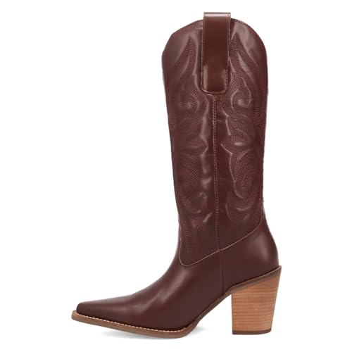 Dingo Women's Hensley Embroidered Snip Toe Pull on Western Boot3