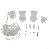 Set di pezzi di ricambio per tenda a rullo per tubo da 25 mm, con staffe, viti e catena di perline per un uso funzionale