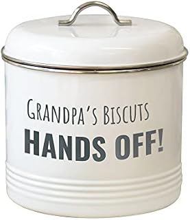 Personalised White Biscuit Barrel/Jar With Airtight Seal - Hand Finished
