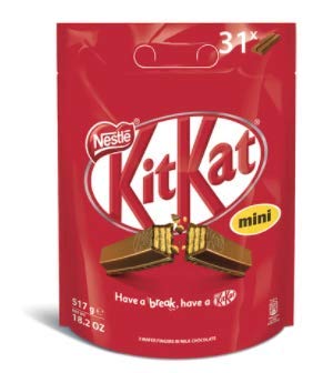 Image of Nestle Kitkat 2 Wafer Fingers in Milk Chocolate 31 Minis Chocolate Packet 517g