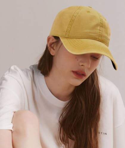 Image of Edoneery Men Women Baseball Cap-Low Profile Adjustable Washed Cotton Golf Dad Hat