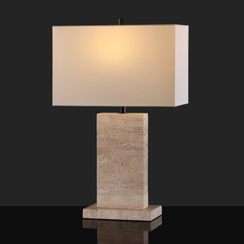 Lámpara de mesa Jennabriana Travertine/Black 26 pulgadas miniatura 3