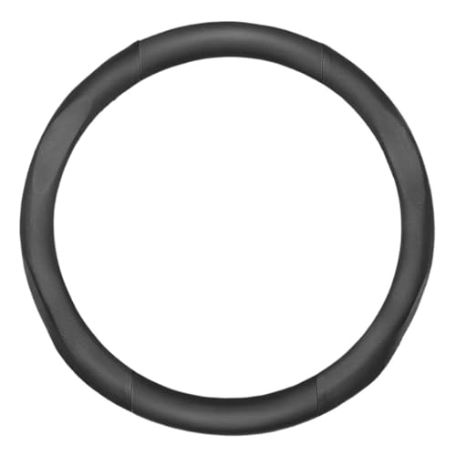 38cm 車用ステアリングホイールカバー と互換性がある マツダ CX-5 3 6/アクセラ/アテンザ CX-30 CX-8 CX-9 MX-5 BT-50 アクセサリー対応(Leather black)