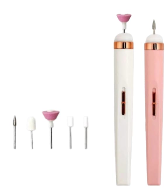 Lixadeira de Unha Elétrica 5 em 1 Portátil Recarregável Sem Fio Manicure Pedicure