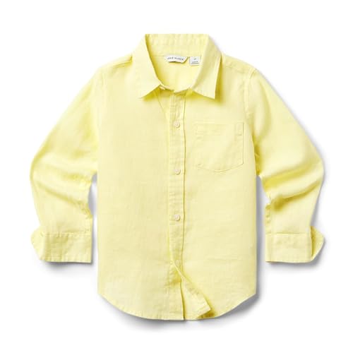 Janie and Jack Boys Linen Roll Up Shirt (Toddler/Little Kids/Big Kids) - Main Image