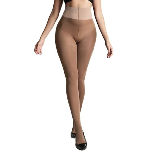 LUCKMEEY Tights for Women – Rip-Resistant 40D Black Semi Opaque High Waist Control Top Pantyhose Stocking Under Dress