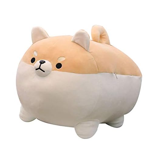 OUKEYI Animal en peluche Shiba Inu - Jouet en peluche pour chien - Anime Corgi Kawaii - Oreiller en peluche Shiba Inu - Cadeau pour fille et garçon (40,6 cm)