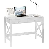 [Rangement Fonctionnel]: Ce Bureau avec 2 tiroirs offre un espace dédié pour organiser documents et accessoires. Il aide à garder une surface dégagée et à réduire le désordre au quotidien.