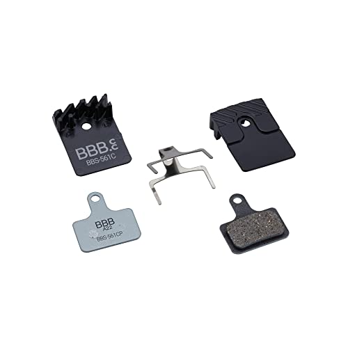 BBB Cycling Shimano Disc Brake Pads I Cooling Fins For Optimal Heat Dissipation I Organic Compound Brake Pads I DiscStop Coolfin BBS-561C