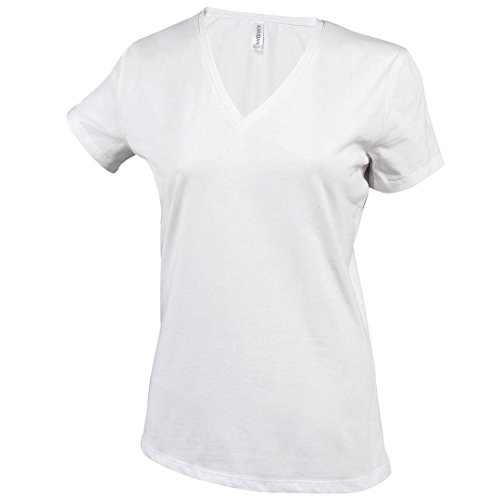 T-shirt col en V femme Kariban idéal pour le bureau et les sorties décontractées