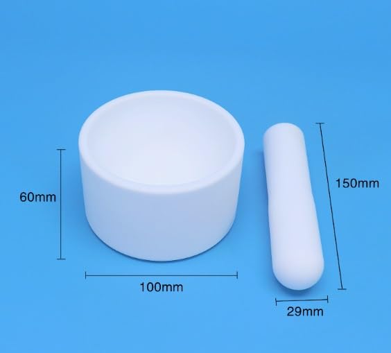PTFE Mortar and Pestle Set - Erosion-Resistant Grinding Bowl for Lab Use, 1 Piece(60x100mm)