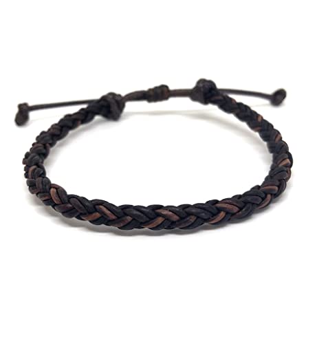 Fanfarria Leather Bracelet Men Women Braided Brown Handmade thumb #3